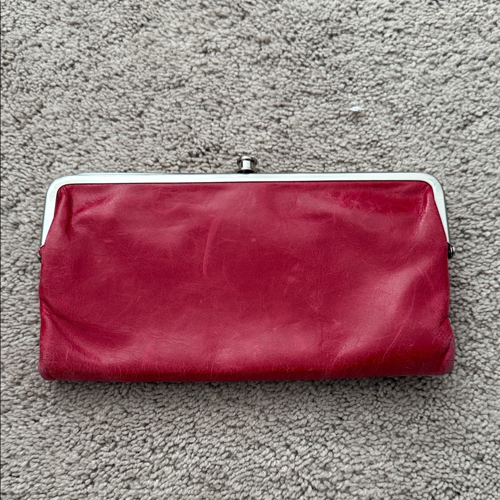 HOBO Red Leather Clutch
